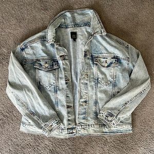 Oversized Jean Jacket Acid Wash Wild Fable Size L